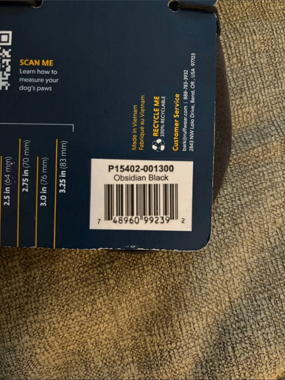 Ruffwear Summit Trex Dog Boots Size 3.0 Set of 4 Hiking Paw Protectors